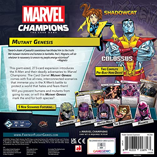 Marvel Champions The Card Game: Mutant Genesis Campaign Expansion [Board Game, 1-4 Players]