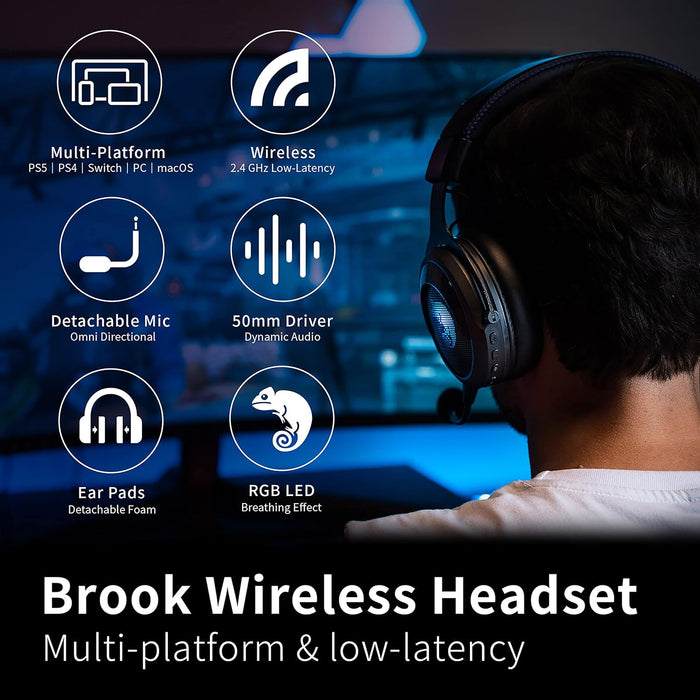 Brook gaming: Wireless Headset [Electronics]