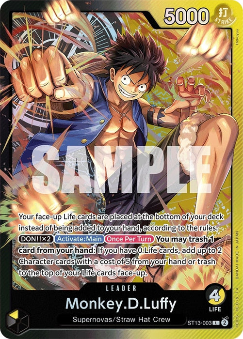 One-Piece-Card-Game-Starter-Deck-ST13-The-Three-Brothers-Ultra-Deck-Monkey-D-Luffy-Supernovas-Holo-Leader-Card