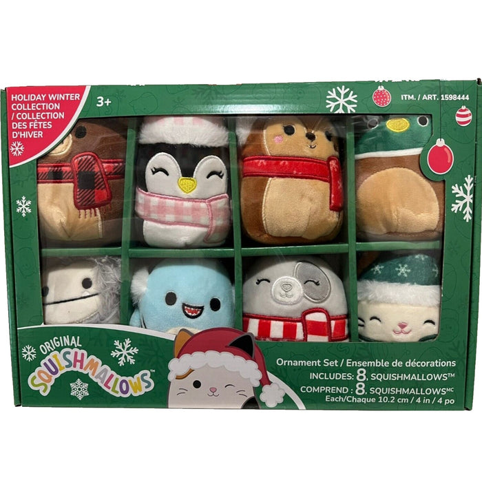 Squishmallows: 8-Pack Holiday Winter 2022 Ornament Collection [Toys, Ages 4+]