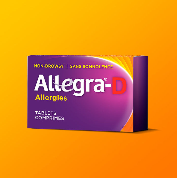 Allegra D 12 Hour Allergy Nasal Congestion Tablets - 2 Pack - 60 Caplets [Healthcare]