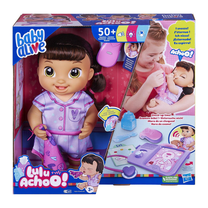 Baby Alive Lulu Achoo Doll - 12-Inch Interactive Doctor Play Toy - Brown Hair [Toys, Ages 3+]