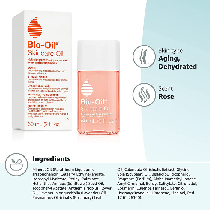 Bio-Oil Skincare Oil for Scars and Stretchmarks - 60mL / 2 Fl Oz [Skincare]