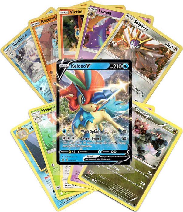 Bulk Pokemon Cards: 50 Assorted Cards with Guaranteed V Pokemon