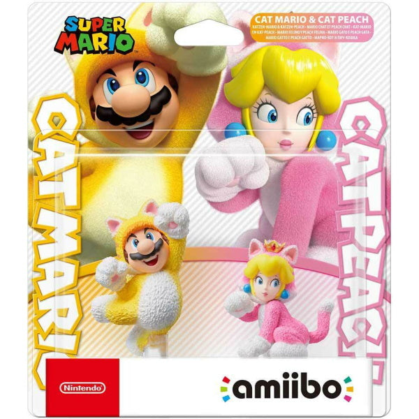 Cat Mario & Cat Peach Amiibo - Super Mario Series [Nintendo Accessory]
