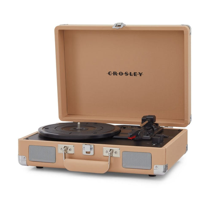 Crosley Cruiser Plus Vintage 3-Speed Bluetooth In/Out Suitcase Vinyl Record Player Turntable - Light Tan - CR8005F-LT [Electronics]