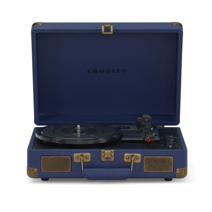 Crosley Cruiser Plus Vintage 3-Speed Bluetooth In/Out Suitcase Vinyl Record Player Turntable - Navy Blue - CR8005F-NV [Electronics]