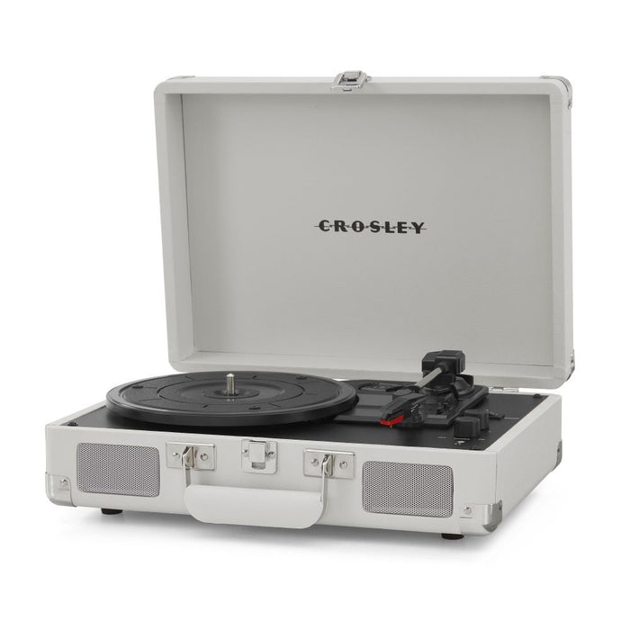 Crosley Cruiser Plus Vintage 3-Speed Bluetooth In/Out Suitcase Vinyl Record Player Turntable - White Sand - CR8005F-WS [Electronics]