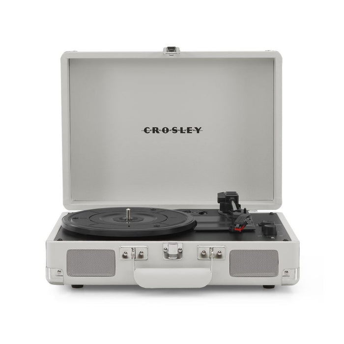 Crosley Cruiser Plus Vintage 3-Speed Bluetooth In/Out Suitcase Vinyl Record Player Turntable - White Sand - CR8005F-WS [Electronics]