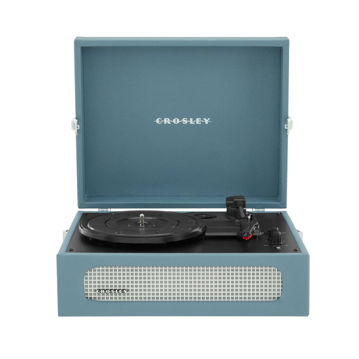 Crosley Voyager Vintage 3-Speed Bluetooth In/Out Vinyl Record Player Turntable - Washed Blue - CR8017B-WB [Electronics]
