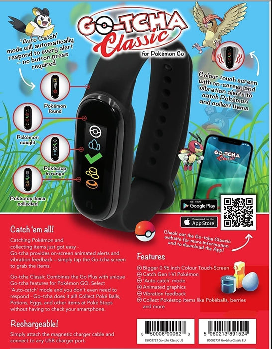 Datel Pokemon GO-TCHA Classic Wristband for Pokemon Go - iPhone & Android - Black