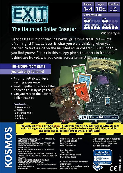 Exit: The Game - The Haunted Roller Coaster [Board Game, 1-4 Players]
