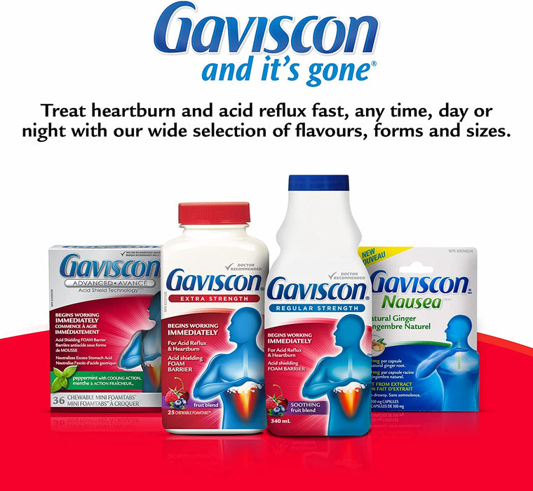 Gaviscon Liquid Extra Strength Antacid - Fruit Blend - 340 mL [Healthcare]