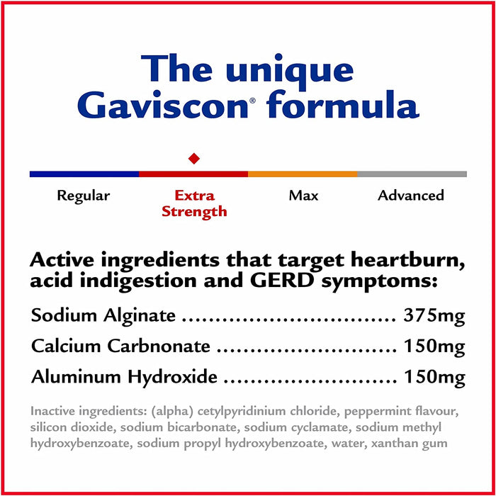 Gaviscon Liquid Extra Strength Antacid - Icy Mint - 340 mL [Healthcare]