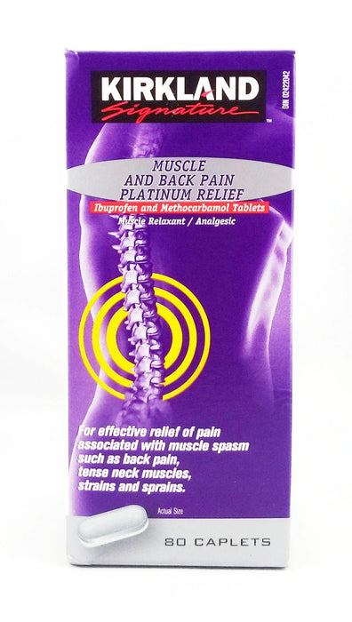 Kirkland Signature Muscle and Back Pain Platinum Relief - 80 Caplets [Healthcare]