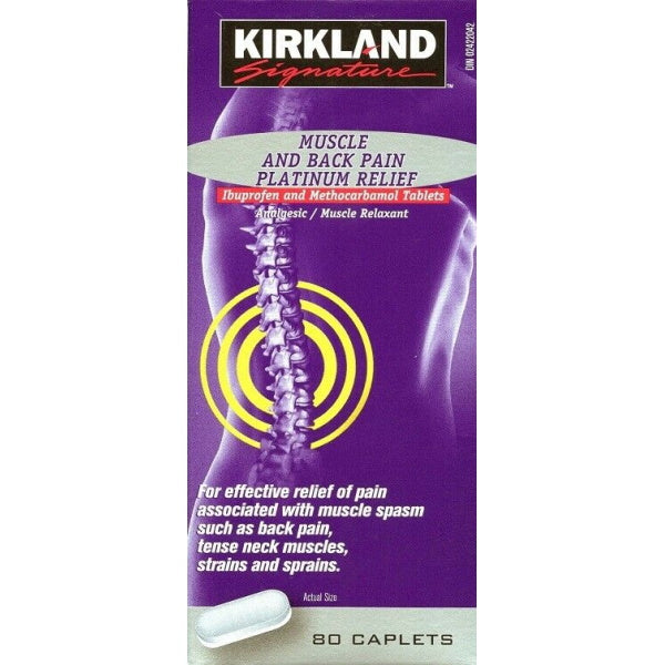 Kirkland Signature Muscle and Back Pain Platinum Relief - 80 Caplets [Healthcare]
