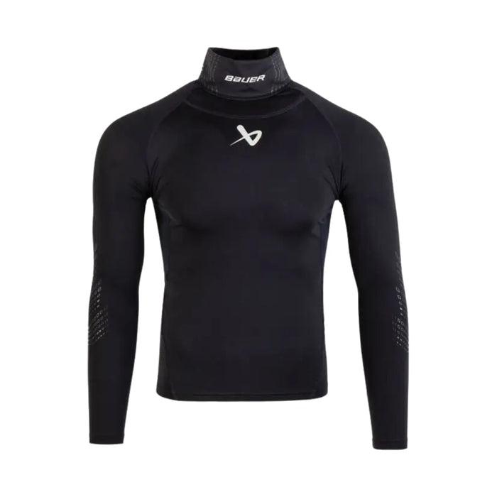 Bauer: Long Sleeve NeckProtect BLACK- Youth [Sporting Goods]