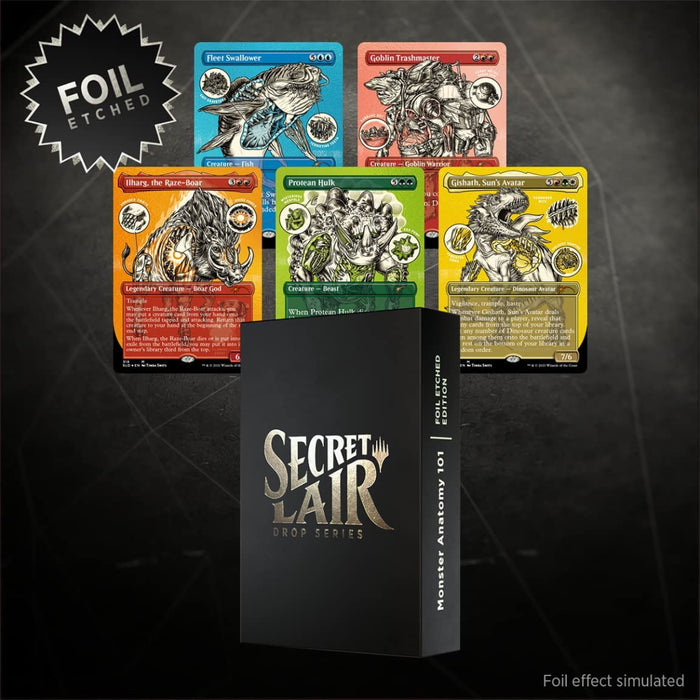Magic: The Gathering TCG - Secret Lair Drop Series - Monster Anatomy 101 - Foil Etched Edition
