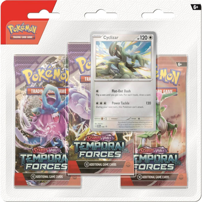 Pokemon TCG: Scarlet & Violet - Temporal Forces 3 Booster Pack Blister & Cyclizar Promo Card