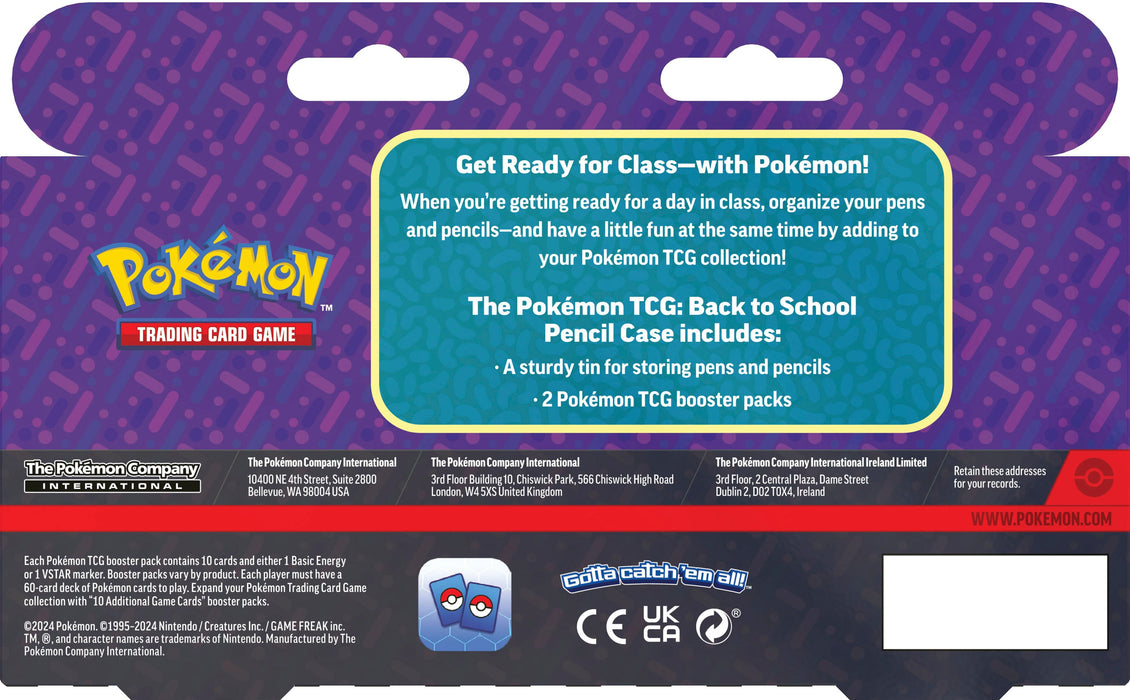 Pokemon TCG: Back to School Pencil Case 2024 - 2 Packs