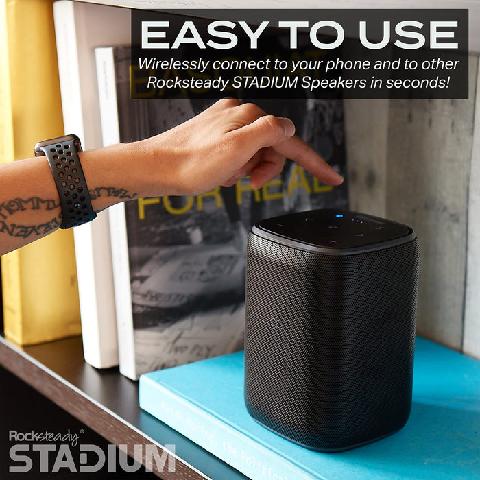 Rocksteady Stadium Portable Bluetooth Speaker and Subwoofer Combo - 2 Stereo Speakers + 1 Subwoofer [Electronics]