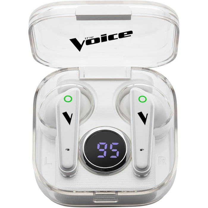 The Voice Duo True Wireless Stereo Earbuds with Mic - White [Electronics]