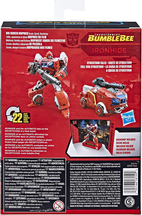 Transformers Studio Series 84 Deluxe Class Transformers: Bumblebee Ironhide 4.5 Inch Action Figure [Toys, Ages 8+]
