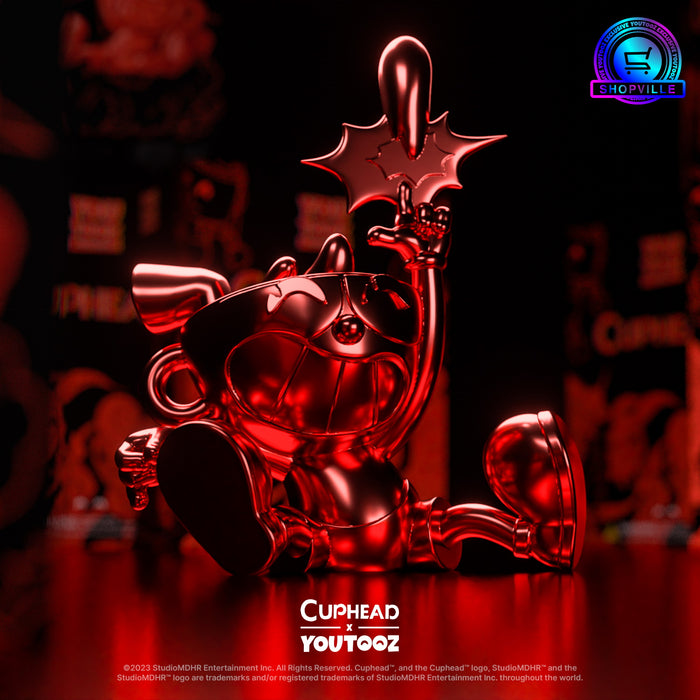 Youtooz x Shopville: Cuphead Collection - Cuphead Red Chrome Vinyl Figure [Limited Edition - 500 Made Only!]