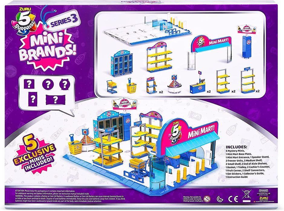ZURU: 5 Surprise Mini Brands - Mini Mart Playset - Series 3 [Toys