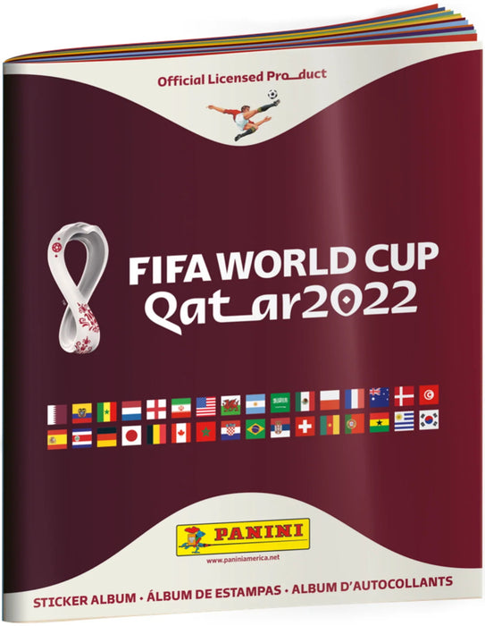 2022 Panini FIFA World Cup Soccer Sticker Box + Sticker Album [Collectible]