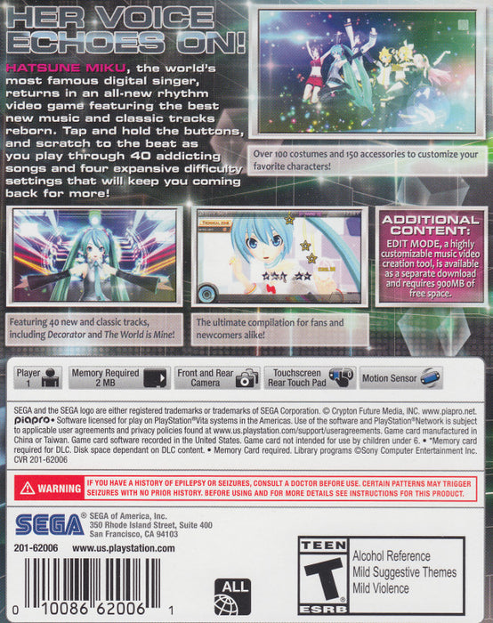 Hatsune Miku: Project Diva F 2nd [Sony PS Vita]