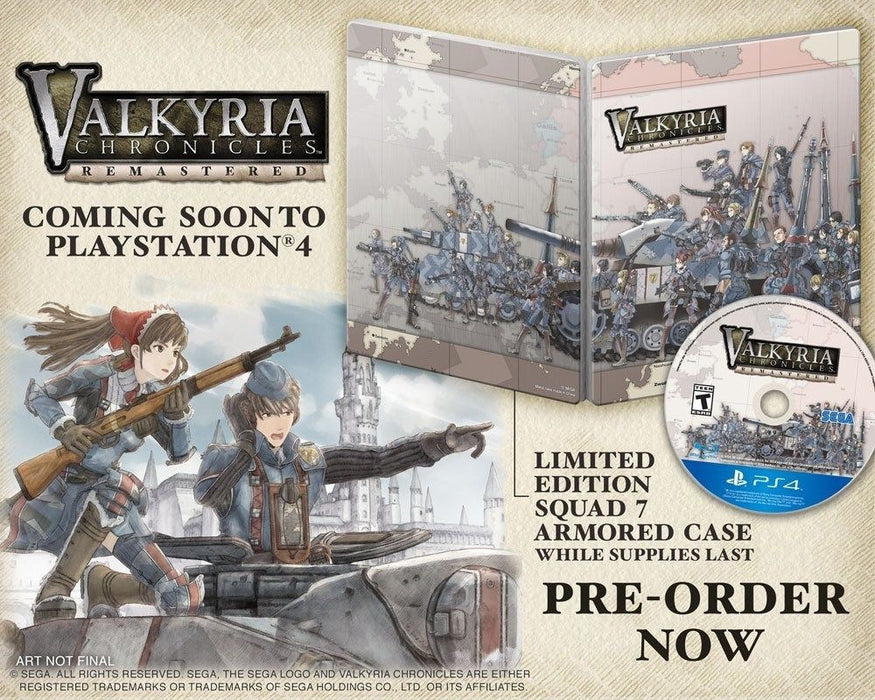Valkyria Chronicles: Remastered - Limited Launch Special Edition Squad 7 Armored Case Steelbook [PlayStation 4]