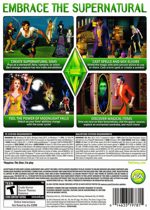The Sims 3: Supernatural Expansion Pack [Mac & PC]