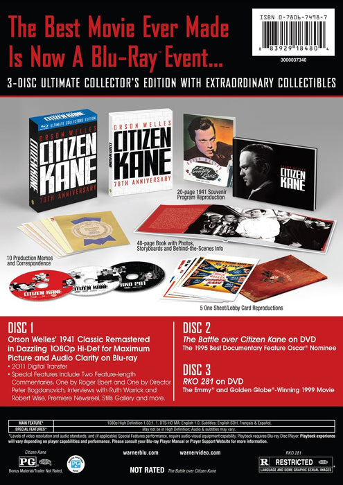 Citizen Kane: 70th Anniversary Ultimate Collector's Edition [Blu-Ray Box Set]