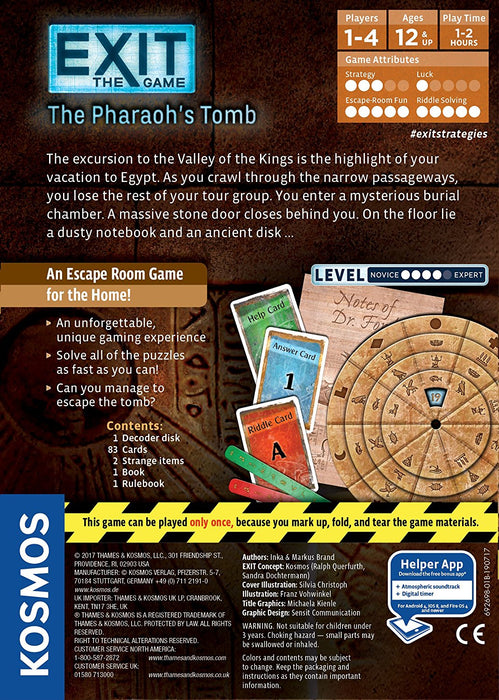 Exit: The Game – The Pharaoh's Tomb [Board Game, 1-4 Players]