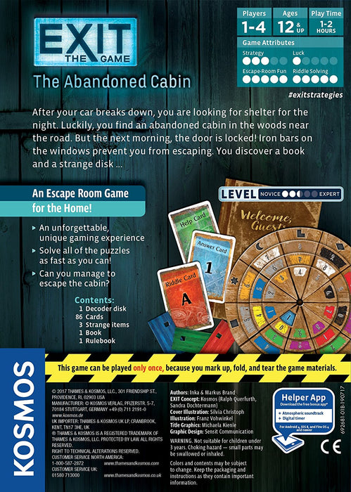 Exit: The Game – The Abandoned Cabin [Board Game, 1-4 Players]