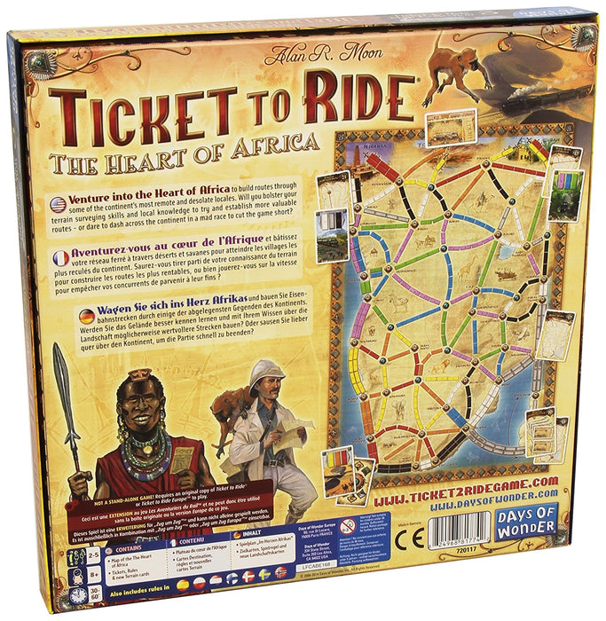 Ticket to Ride Map Collection: Volume 3 – The Heart of Africa Expansion [Board Game, 2-5 Players]