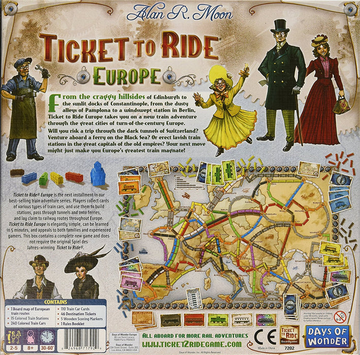 Ticket to Ride: Europe [Board Game, 2-5 Players]