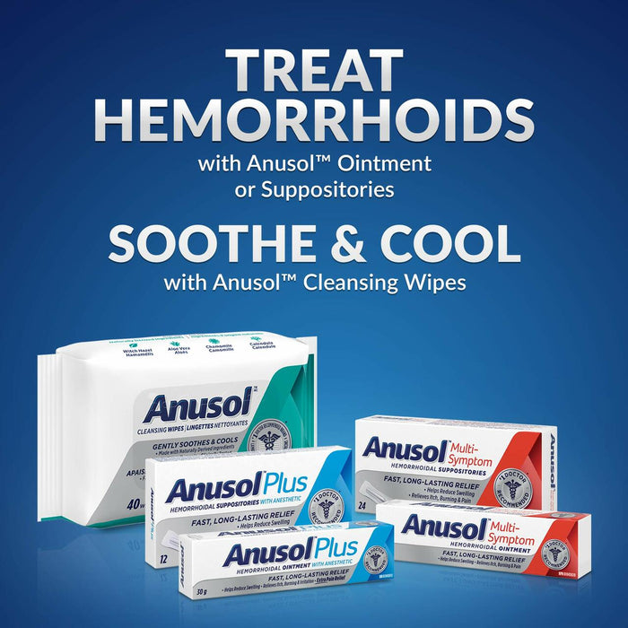 Anusol Plus Hemorrhoidal Suppositories - 12 Count [Healthcare]