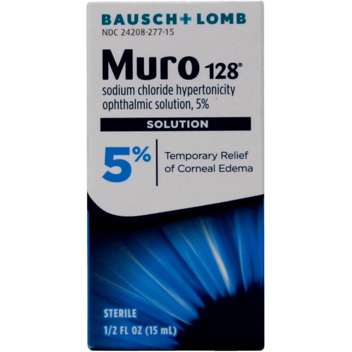 Bausch & Lomb Muro 128 5% Sodium Chloride Hypertonicity Ophthalmic Solution - 15 mL / 0.5 Oz [Healthcare]