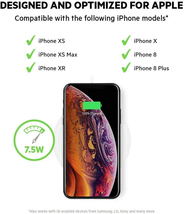 Belkin Boost UP Wireless Charging Pad 7.5W - Optimized for Charging iPhone 8, iPhone 8 Plus and iPhone X [Electronics]