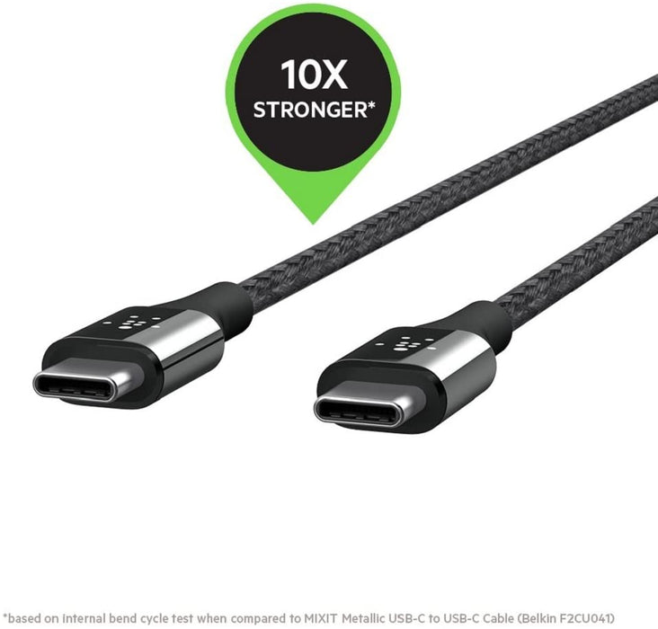 Belkin MIXIT DuraTek Kevlar 4' USB-C to USB-C Cable - Black [Electronics]
