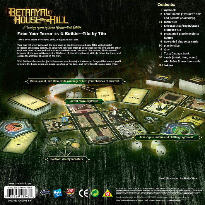Betrayal at House on the Hill - 2nd Edition [Board Game, 3-6 Players]