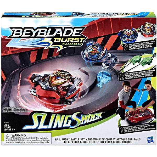Beyblade Burst Turbo Slingshock Rail Rush Battle Set [Toys, Ages 8+]