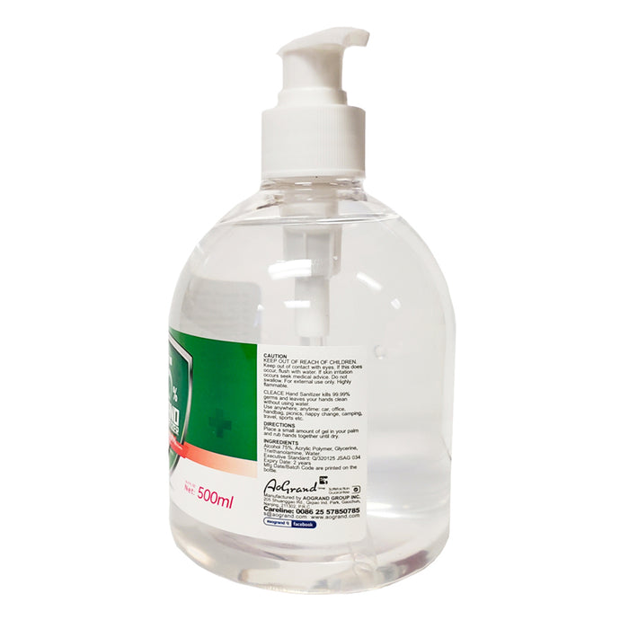 Cleace 75% Alcohol Hand Sanitizer - 500mL [Healthcare]