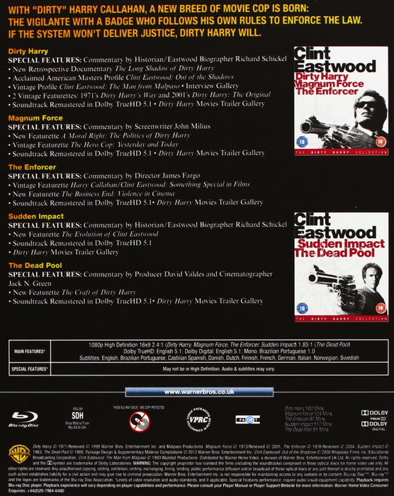 Clint Eastwood: Dirty Harry Collection [Blu-Ray Box Set]