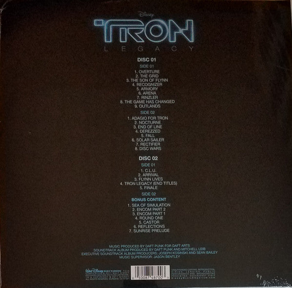 Daft Punk - TRON: Legacy (Vinyl Edition Motion Picture Soundtrack) - Limited Edition Transparent Blue & Clear Vinyl [Audio Vinyl]