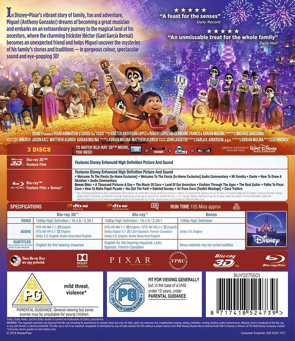 Disney's Coco [3D + 2D Blu-Ray]
