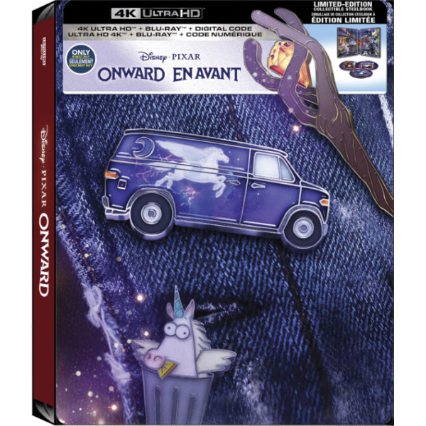 Disney Pixar's Onward - 4K Limited Edition Collectible SteelBook - Best Buy Exclusive [Blu-ray + 4K UHD + Digital HD]