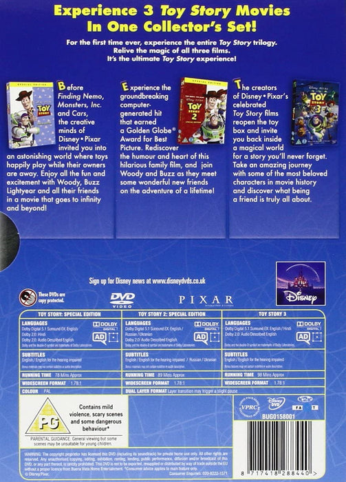 Disney Pixar's Toy Story 1-3 Collection [DVD Box Set]